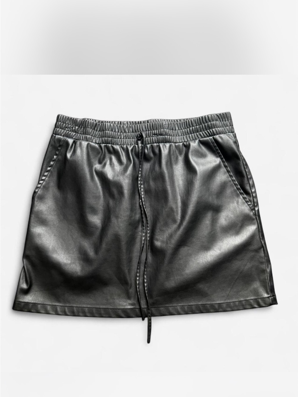 Shinestar Black Faux Leather Mini Skirt
